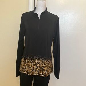 🖤😎Idealology Black Stretch Zipper Front Lightweight Jogging Jacket Size Large